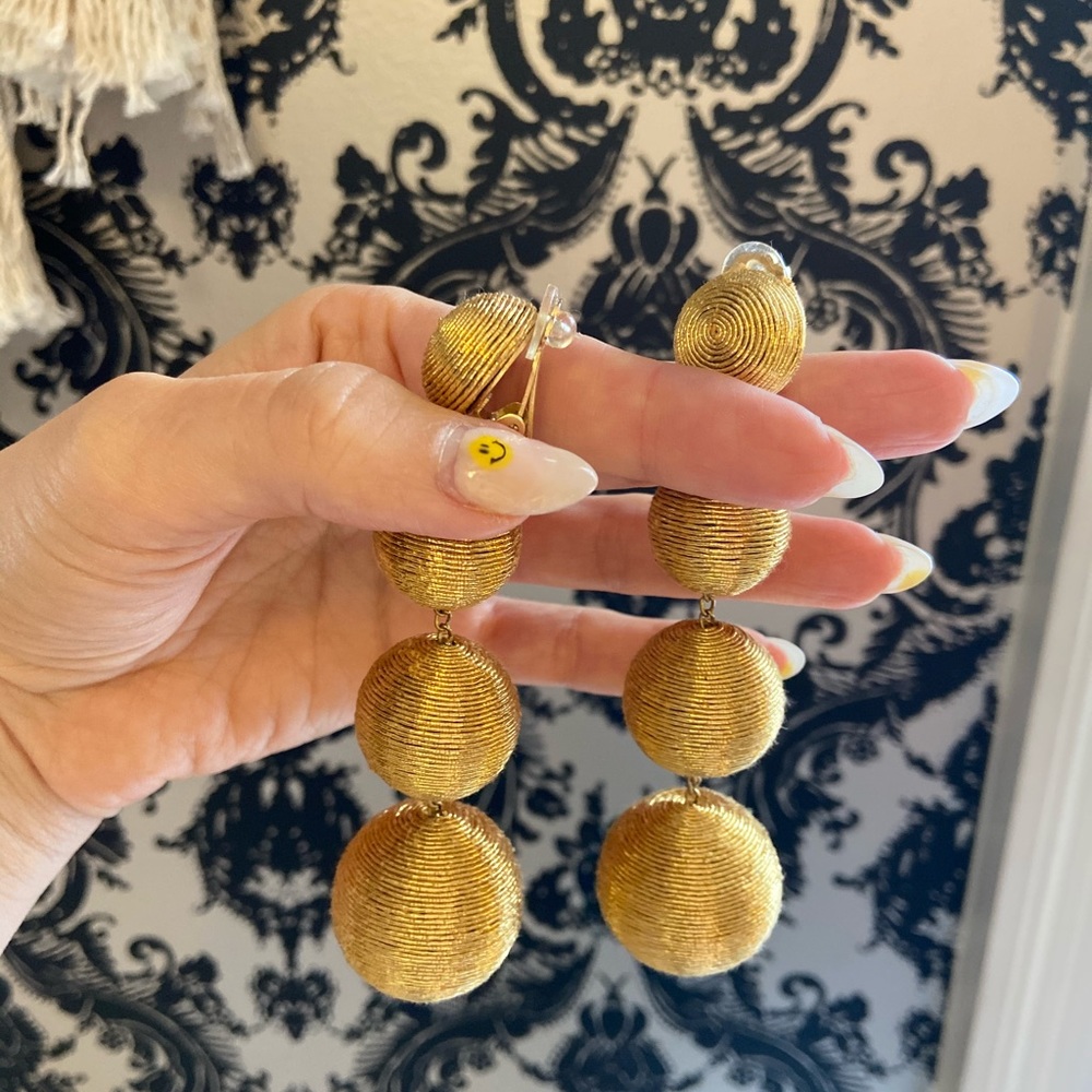 Rebecca De Ravenel Gold Bon Bon Earrings BNWOT